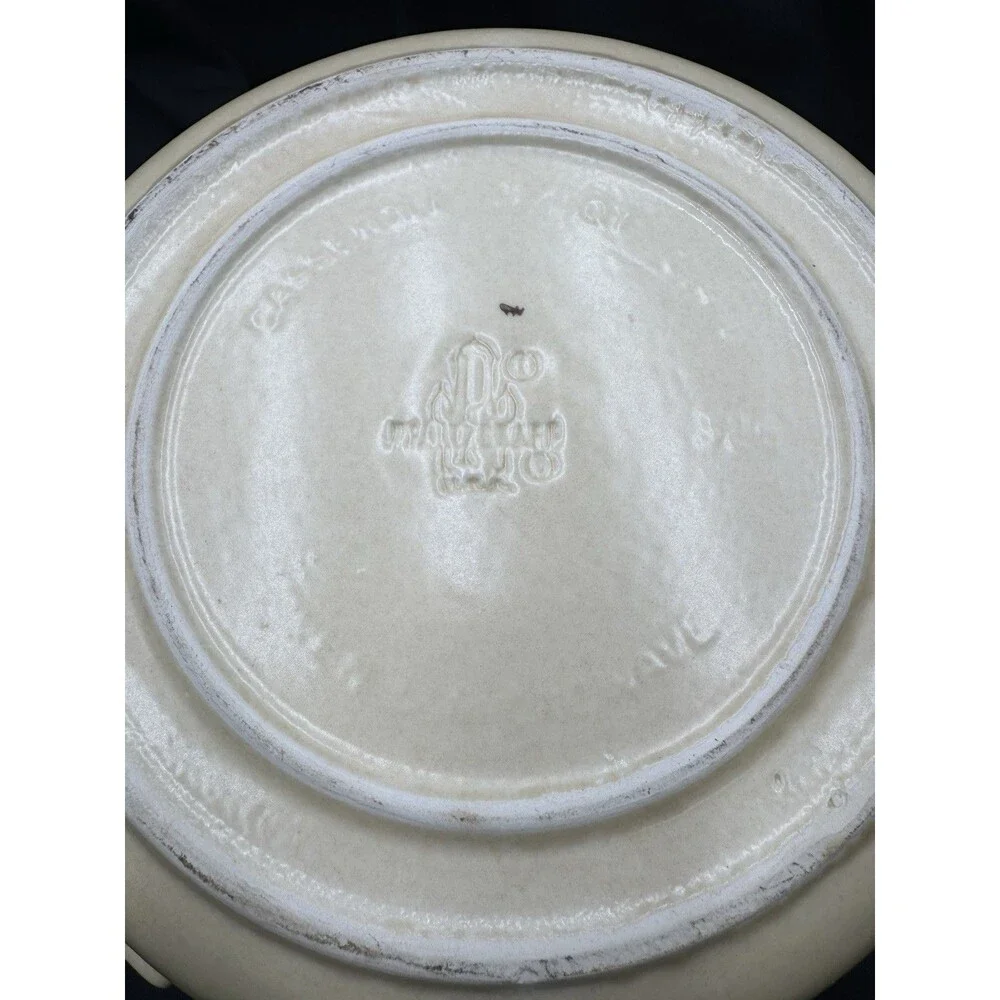 Vtg Pfaltzgraff VILLAGE 2 QT Round Covered Casserole Bowl Dish Brown Cream USA